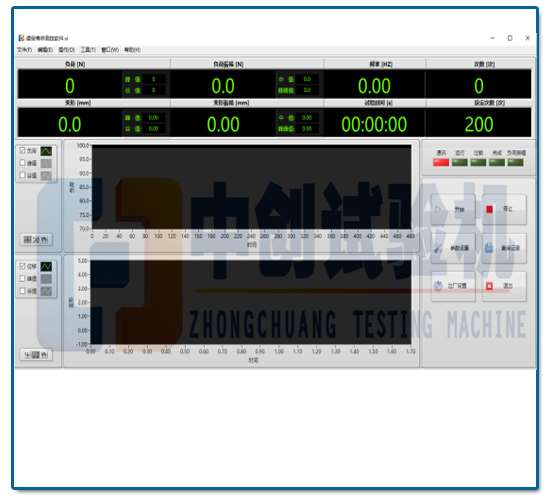 缓冲弹簧疲劳测试机试验曲线
